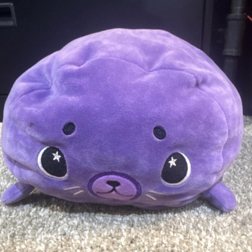 Purple Plush Seal Toy